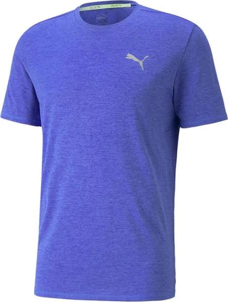 Puma Mens Favourite Heather Running Tee Blue S @ Rebel Active