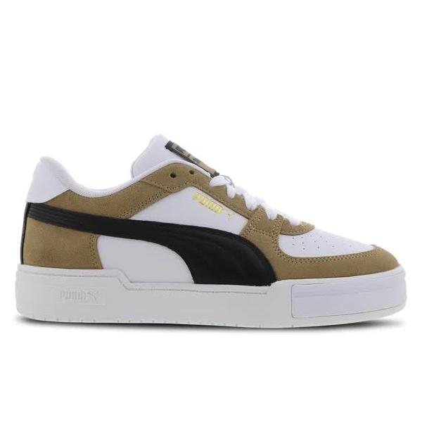 Puma Mens Pro Mix Sneakers White/Tan/Black Size 7