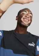 Puma Power Colorblock Tee in Blue XL