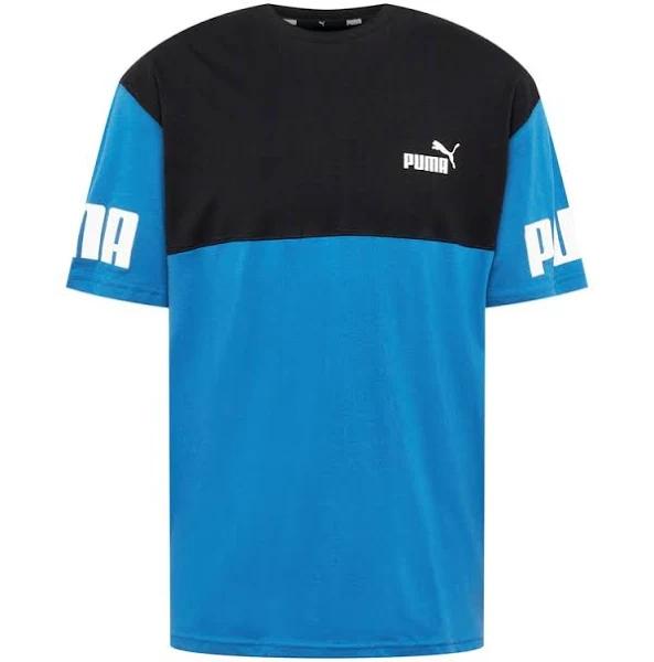 Puma Power Colorblock Tee in Blue XL