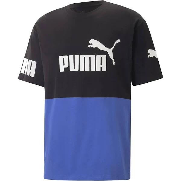 Puma Power Colourblock Tee. Mens. Royal Sapphire L