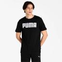 Puma, Power Logo Men's Tee, Male, Black, L, Apparel