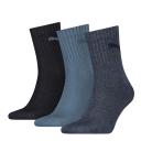 Puma Short Crew Socks (3 Pairs) White 12-14