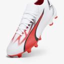 Puma Ultra Match FG/AG Firm Ground Soccer Cleat White/Black/Fire Orchid - Size 4.5