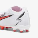 Puma Ultra Match FG/AG Firm Ground Soccer Cleat White/Black/Fire Orchid - Size 4.5