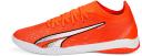 Puma Ultra Match It Indoor Soccer Shoes Orange/White/Blue - Size 11