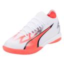 Puma Ultra Match It Men's Soccer Cleats Shoes, White/Black/Fire Orchid, 12.5