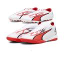 Puma Ultra Match It Men's Soccer Cleats Shoes, White/Black/Fire Orchid, 14