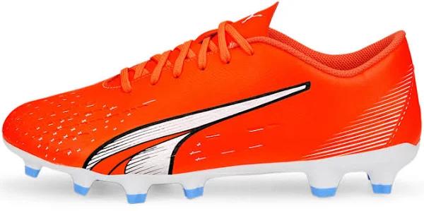 Puma Ultra Play FG/AG Firm Ground Soccer Cleats Orange/White/Blue - Size 12.5