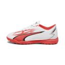 Puma Ultra Play TT Turf Soccer Cleat White/Black/Fire Orchid - Size 11.5