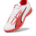Puma Ultra Play TT Turf Soccer Cleat White/Black/Fire Orchid - Size 11.5