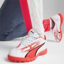 Puma Ultra Play TT Turf Soccer Cleat White/Black/Fire Orchid - Size 11.5
