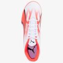 Puma Ultra Play TT Turf Soccer Cleat White/Black/Fire Orchid - Size 12.5