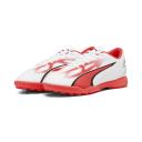 Puma Ultra Play TT Turf Soccer Cleat White/Black/Fire Orchid - Size 12