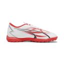 Puma Ultra Play TT Turf Soccer Cleat White/Black/Fire Orchid - Size 12