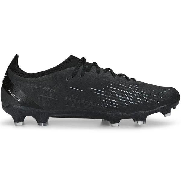 Puma Ultra Ultimate FG/AG Soccer Cleats Shoes, Black/White, 8