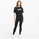 Puma Women's Cropped Logo Grey Tee XS