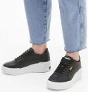 Puma Womens Cali Wedge - Black / White
