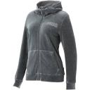 Puma Womens Essentials+ Velour Full Zip Hoodie Green XL