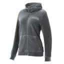 Puma Womens Essentials+ Velour Full Zip Hoodie Grey L