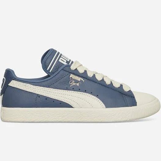 Puma x Rhuigi Clyde Q3 Sneaker (Pristine-Pristine-Inky Blue - 11)