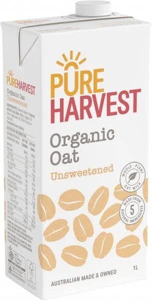 Pure Harvest - Organic Oat Unsweetened Milk - 1litre