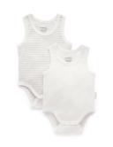 Purebaby 2 Pack Rib Bodysuit