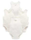 Purebaby 4 Pack Rib Bodysuit