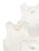 Purebaby 4 Pack Rib Bodysuit