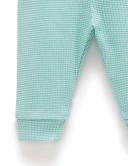 Purebaby Aquamarine Stripe Rib Leggings