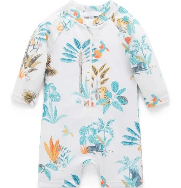 Purebaby Long Sleeve Rashie Sunsuit Jungle Life