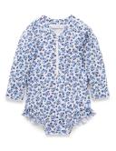 Purebaby Long Sleeve Swimsuit Forget Me Not