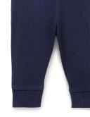 Purebaby Navy Rib Leggings