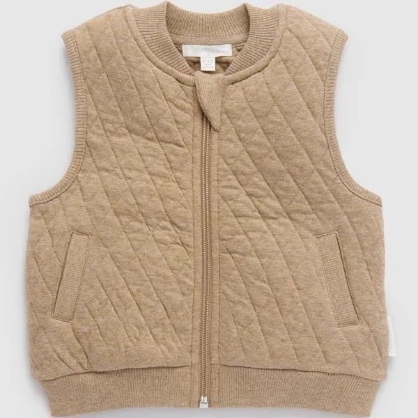 Purebaby Quilted Vest Cinnamon Melange 3