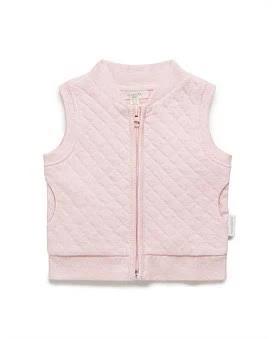 Purebaby Quilted Vest Soft Pink Melange / 0000