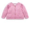 Purebaby Textured Cardigan - Fig Melagne 3Y