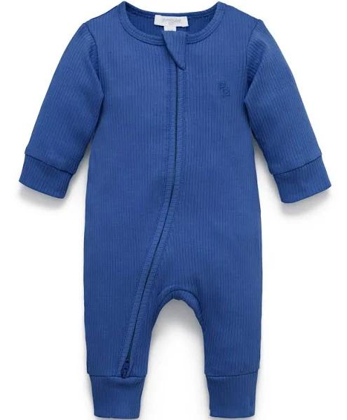 Purebaby Waterfall Rib Zip Growsuit