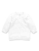 Purebaby White Basic Cardi