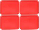 Pyrex 7210-PC Rectangle Red 3 Cup Storage Lid For Glass Dish (4, Red)