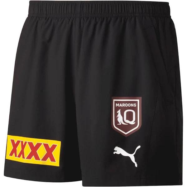 Qld Maroons State of Origin 2023 Mens Training Shorts Black L