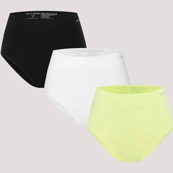 Quick-dry Lightweight Underwear 3 Pack | Bella Bodies Australia black/white/soft Lime / S