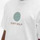 Quiet Golf Men's Dimples Logo T-Shirt in White, Size X-Large | END. Clothing