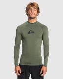 Quiksilver All Time Long Sleeve UPF 50 Rash Vest in Thyme Dark Green XL