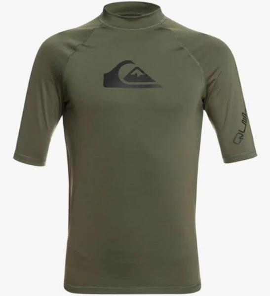 Quiksilver All Time Long Sleeve UPF 50 Rash Vest Olive 10