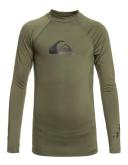 Quiksilver All Time Long Sleeve UPF 50 Rash Vest Olive 16