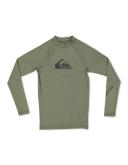 Quiksilver All Time Long Sleeve UPF 50 Rash Vest Olive 16