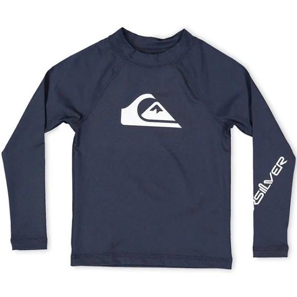 Quiksilver All Time LS Boy Apac Rash Vest 7 / Provincial Blue Heather