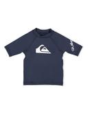 Quiksilver All Time Short Sleeve Rash Vest in Blue 5