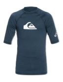 Quiksilver Boys 8-16 All Time Short Sleeve Rash Vest Navy 8