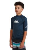 Quiksilver Boys 8-16 All Time Short Sleeve Rash Vest Navy 8
